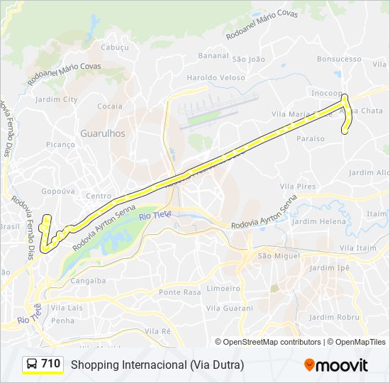 710 bus Line Map