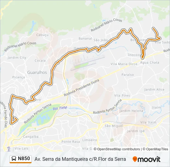 N850  Line Map