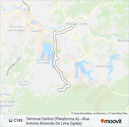 C193 Bus Line Map