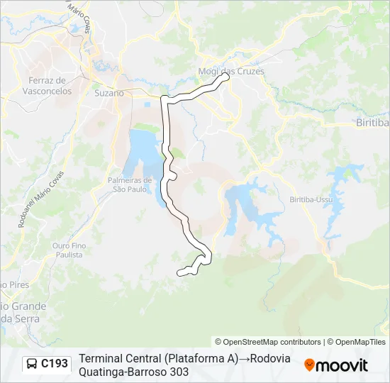 C193 Bus Line Map