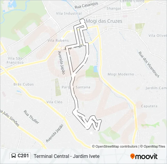C201 Bus Line Map