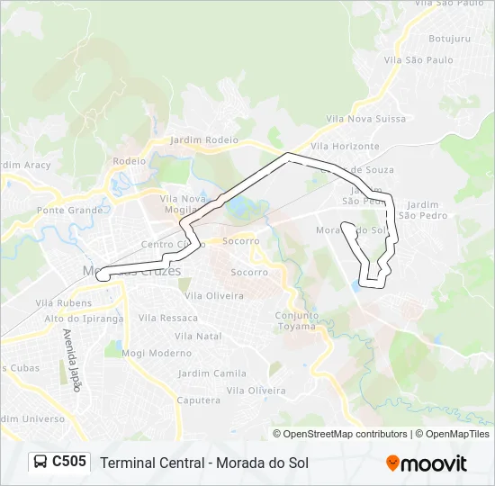 C505 Bus Line Map