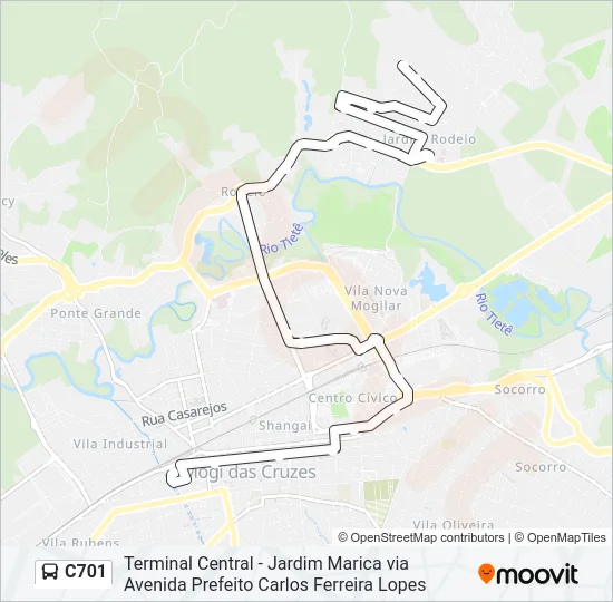 C701 Bus Line Map