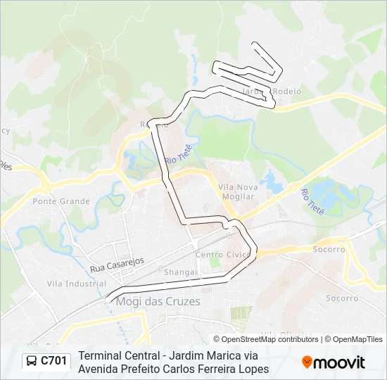 C701 Bus Line Map