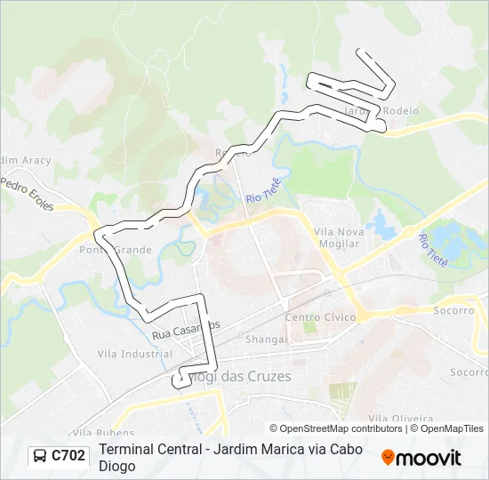 C702 Bus Line Map