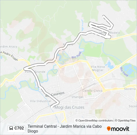 C702 Bus Line Map