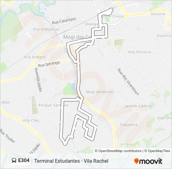 E304 Bus Line Map