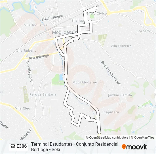 E306 Bus Line Map