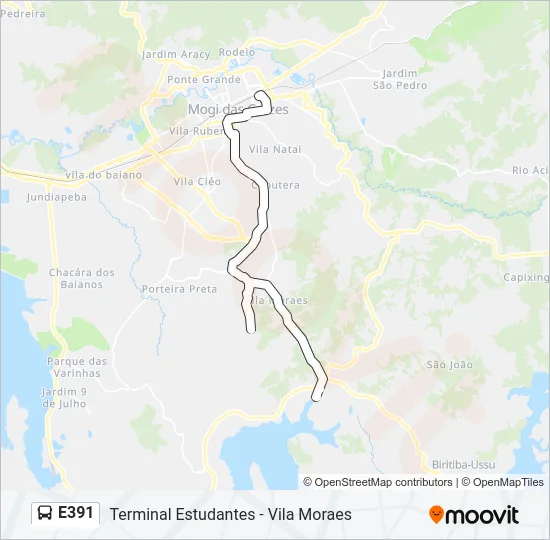 E391 Bus Line Map