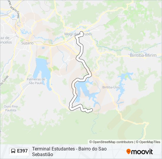 E397 bus Line Map