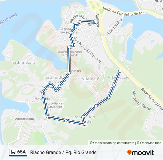 65A Bus Line Map