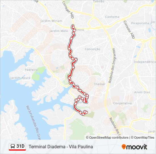 31D bus Line Map