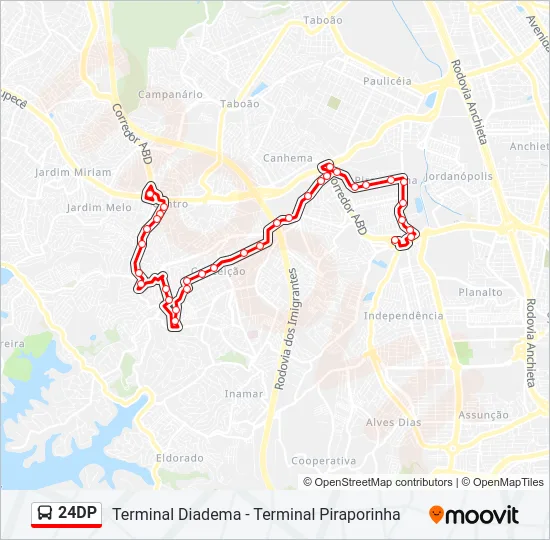 24DP Bus Line Map