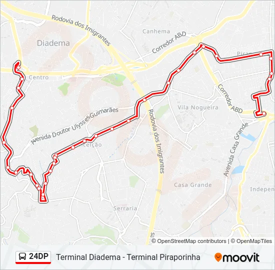 24DP Bus Line Map