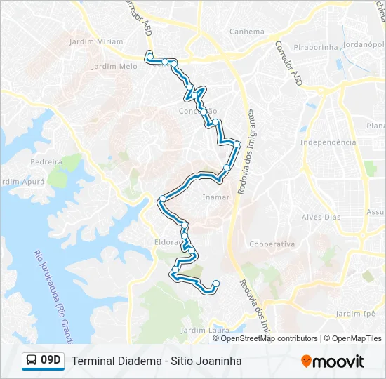 09D Bus Line Map