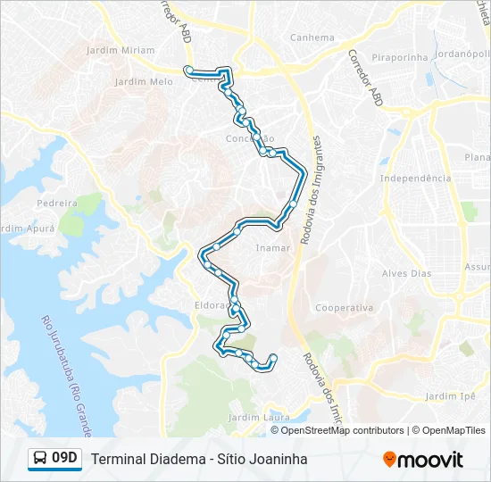 09D Bus Line Map