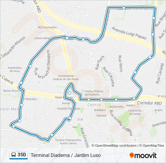 35D Bus Line Map