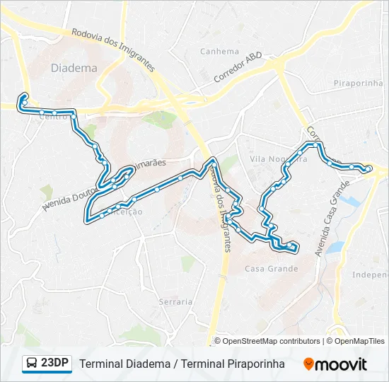 23DP Bus Line Map