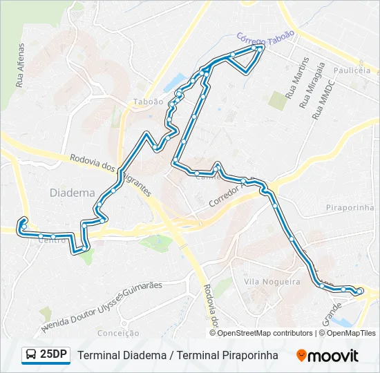 25DP Bus Line Map