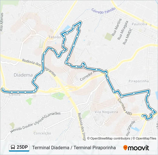 25DP Bus Line Map