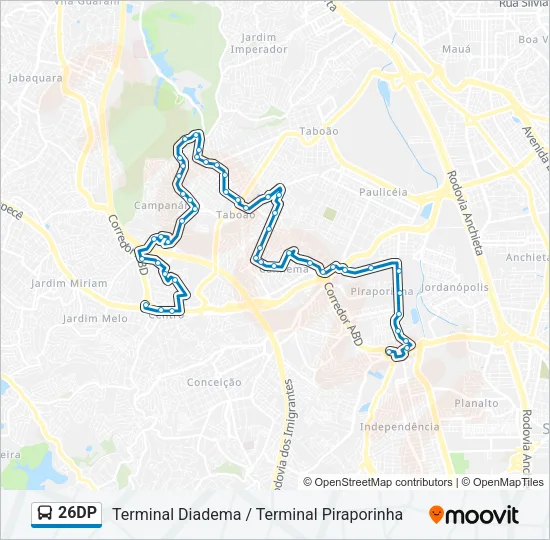 26DP Bus Line Map