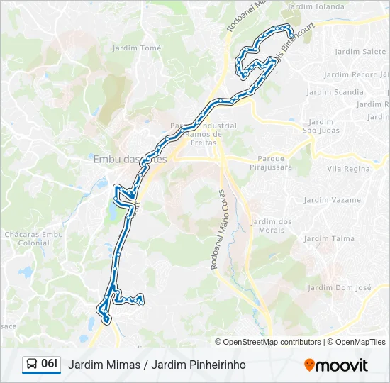06I Bus Line Map