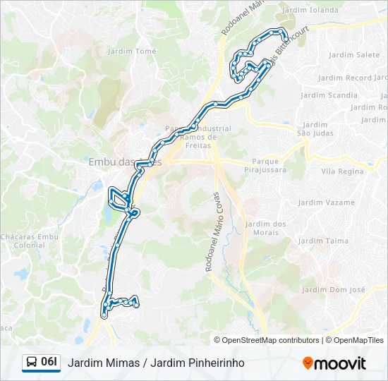 06I Bus Line Map