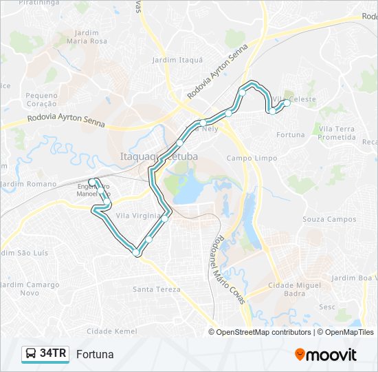 34TR bus Line Map