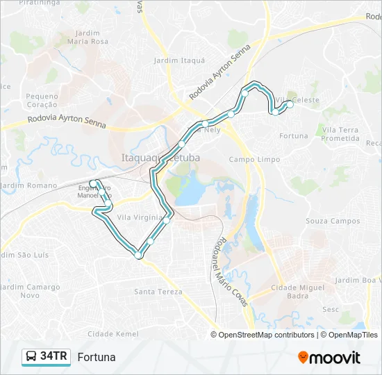 34TR Bus Line Map