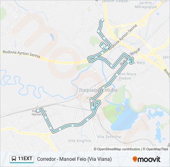 11EXT bus Line Map