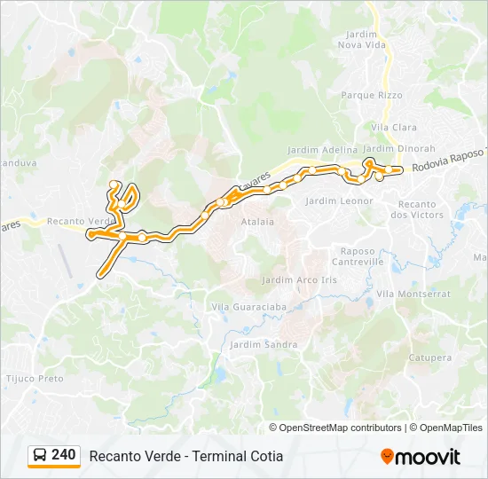 240 Bus Line Map