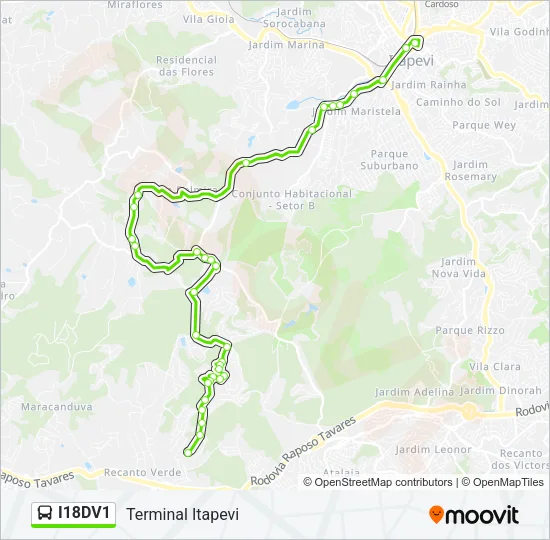 I18DV1 Bus Line Map