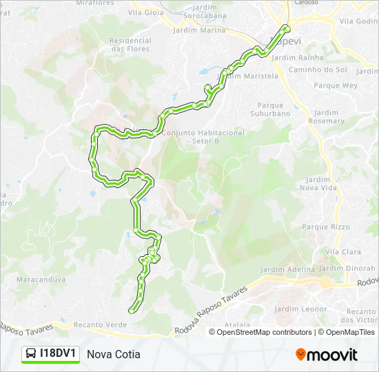 I18DV1 Bus Line Map