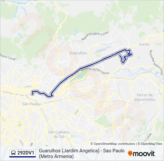 292DV1 Bus Line Map