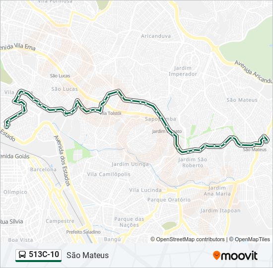 513C-10 bus Line Map