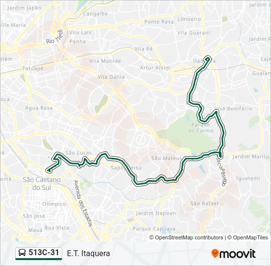 513C-31 Bus Line Map