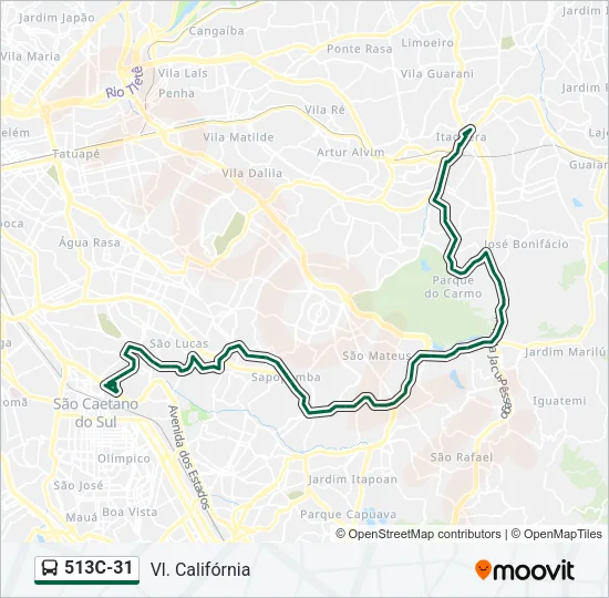 513C-31 Bus Line Map