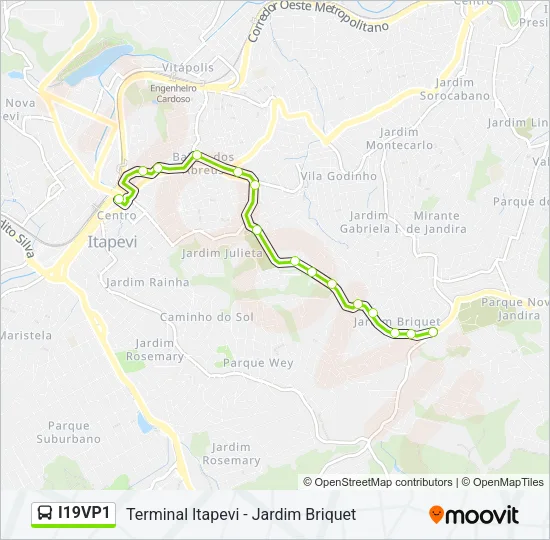 I19VP1 Bus Line Map