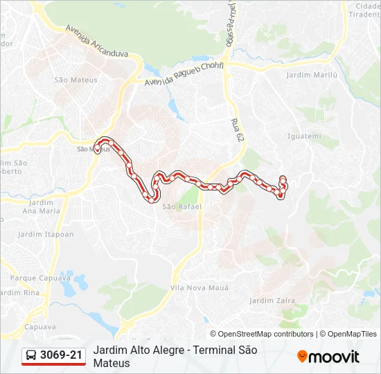3069-21 Bus Line Map