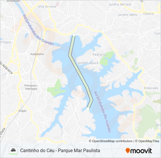 AQUÁTICO ferry Line Map