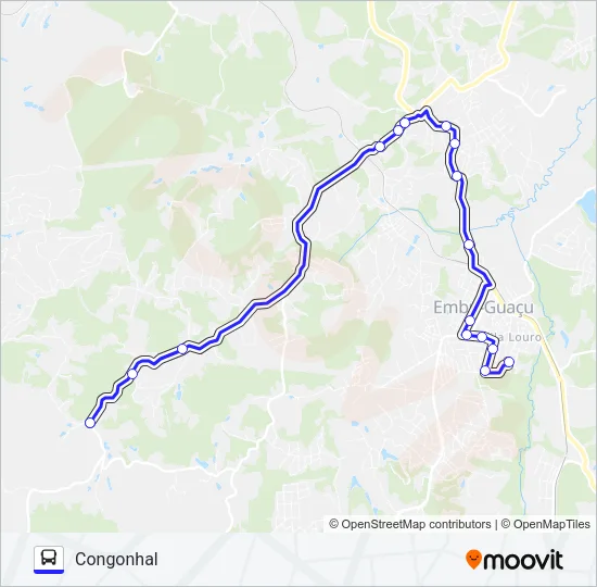 CONGONHAL - HOSPITAL Bus Line Map