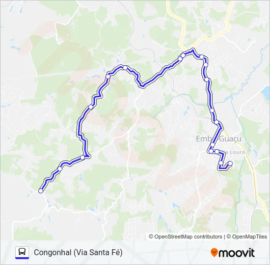 CONGONHAL - HOSPITAL Bus Line Map