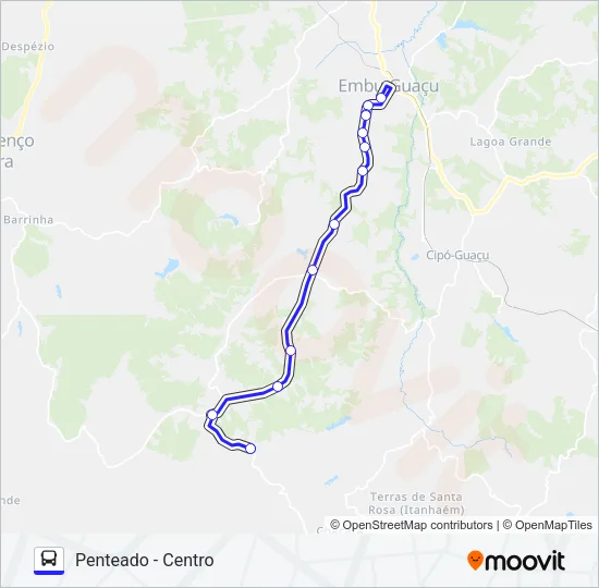 PENTEADO - CENTRO Bus Line Map