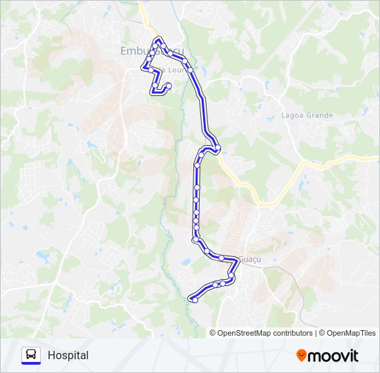 Mapa da linha VILA DIRCE - HOSPITAL de ônibus