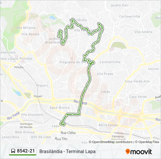 8542-21 Bus Line Map