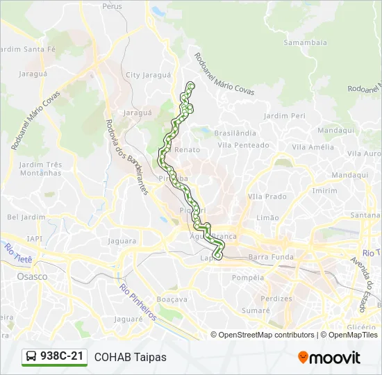 938C-21 Bus Line Map
