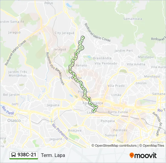 938C-21 Bus Line Map