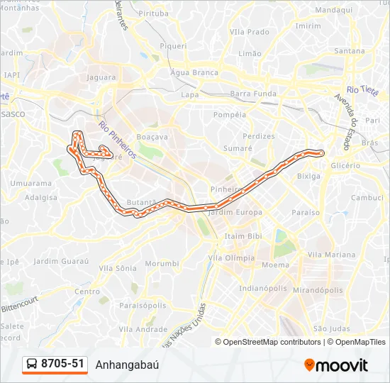 8705-51 Bus Line Map