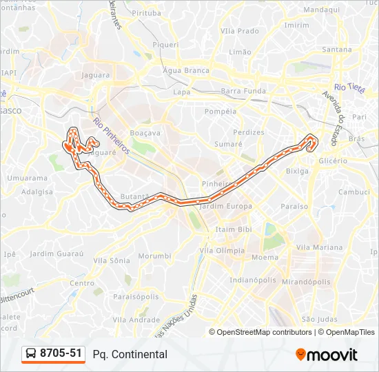 8705-51 Bus Line Map