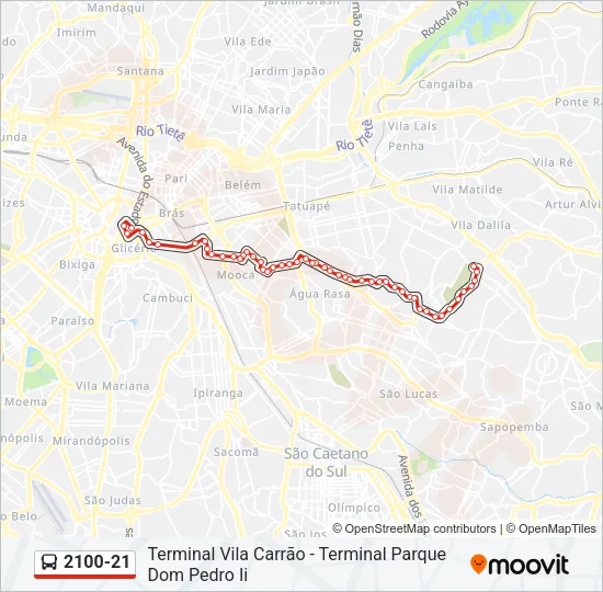 2100-21 Bus Line Map